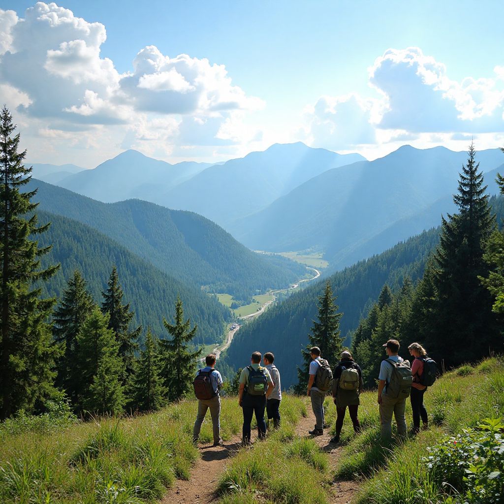 Romanian Carpathian mountains with diverse ecosystem